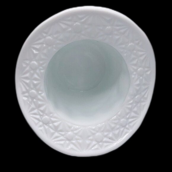 Vintage Fenton Milk Glass Top Hat Daisy And Button Pattern - Picture 3 of 6